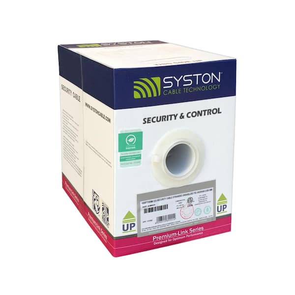 Syston Cable Technology 1,000 ft. 18/6 White Stranded Unshielded CMP/CL3P Security Cable