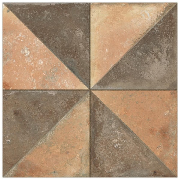 Kings Storia Decora Triangle 9 in. x 9 in. Porcelain Floor and Wall Take Home Tile Sample