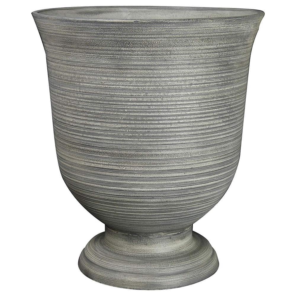 Classic Home and Garden 39451D-518R 16" Greenwich Urn Planter, Striated Granite (B07Z9R3QLM)