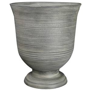 Greenwich 16 in. Striated Granite Resin Urn