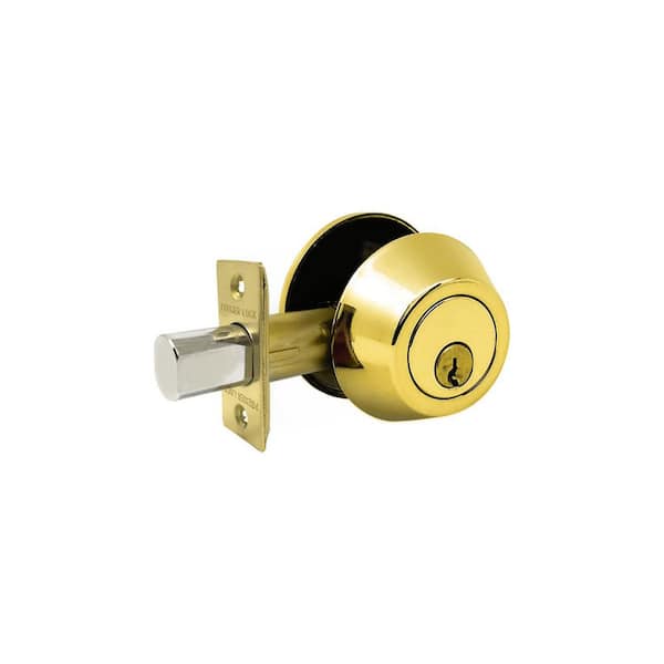 Brass Grade-3 Entry Door Knob Combo Lock Set with Deadbolt and 12 SC1 Keys