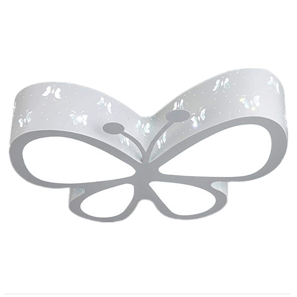 19.7 in. White Creative Butterfly Shape Flush Mount Ceiling Light with Acrylic Shade and Integrated LED Light Included price history on PriceWatchPro