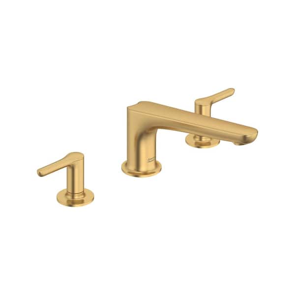 American Standard Studio S 2-Handle Deck-Mount Roman Tub Faucet for Flash Rough-in Valves in Brushed Cool Sunrise