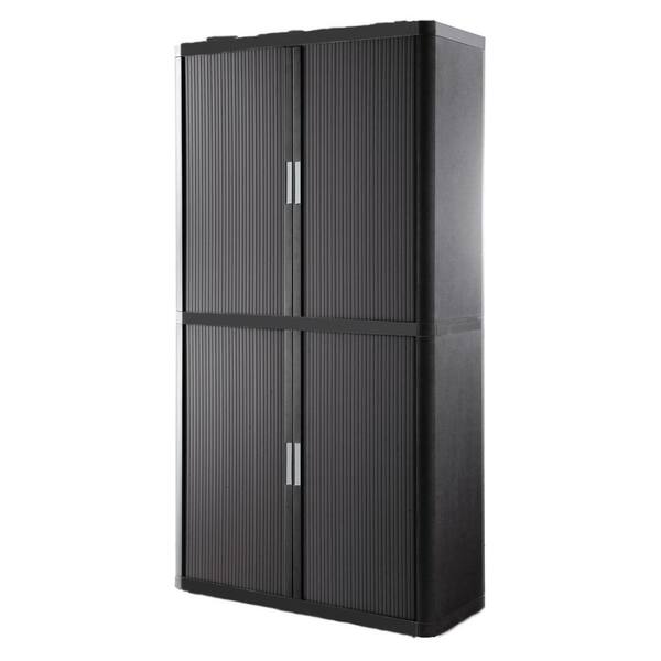 Unbranded Paperflow easyOffice 80 in. Tall with 4-Shelves Storage Cabinet in Antracite