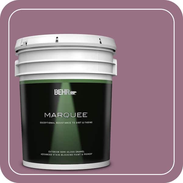 BEHR MARQUEE 5 gal. #690D-6 Meadow Flower Semi-Gloss Enamel Exterior Paint & Primer