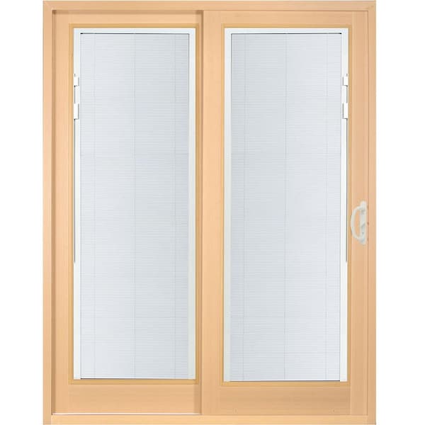 Mp Doors 60 In X 80 Woodgrain, Home Depot Sliding Patio Doors With Blinds
