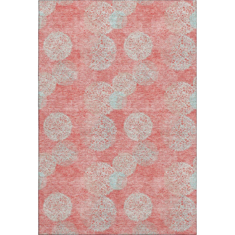 Mayfield Premium Machine Washable Abstract AMF977 Salmon 8 ft. x 10 ft. Area Rug price history on PriceWatchPro