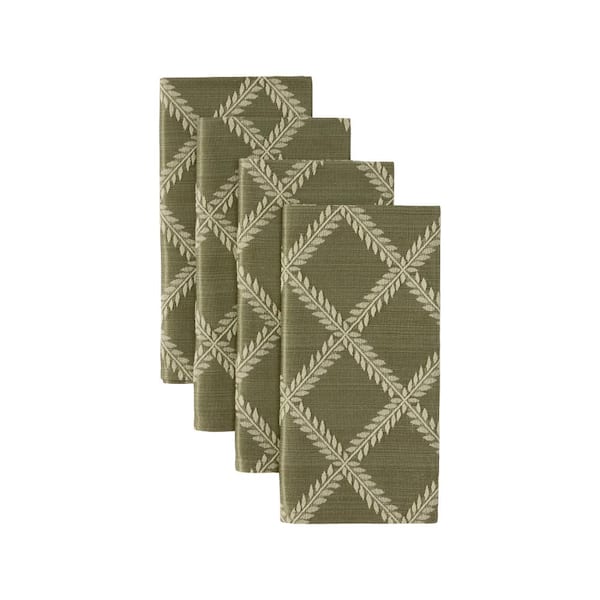 Lenox Laurel Leaf Napkins, Set of 4, Loden - 19"W x 19"L