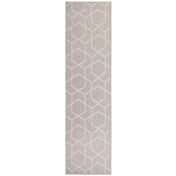 Horizon Grey 2 ft. x 6 ft. Indoor/Outdoor All-Over design Contemporary Runner Area Rug