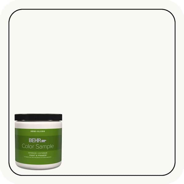 BEHR PREMIUM PLUS 8 oz. #HDC-NT-04G Blanca Peak Semi-Gloss Interior/Exterior Paint & Primer Color Sample