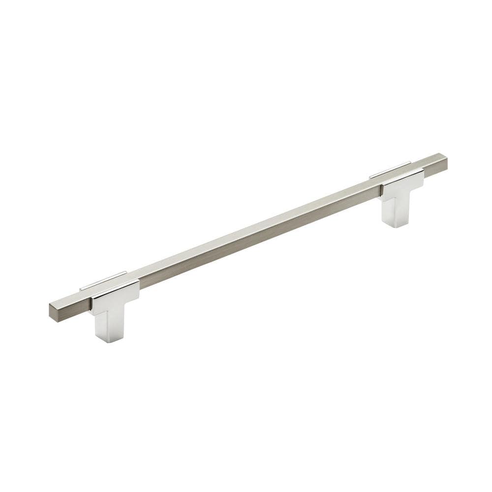 Urbanite 7-9/16 in. (192mm) Modern Polished Chrome/Satin Nickel Bar Cabinet