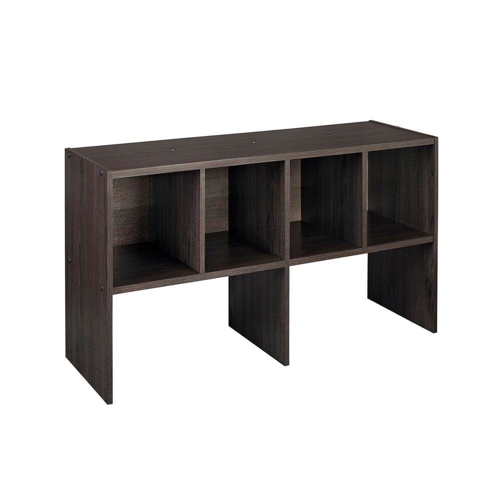 Stackable 15.35 in. H x 36 in. W x 11.61 in. D Espresso Laminate 6-Cube Storage Organizer