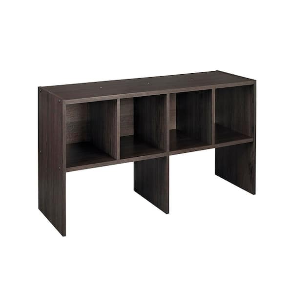 Stackable 15.35 in. H x 36 in. W x 11.61 in. D Espresso Laminate 6-Cube Storage Organizer