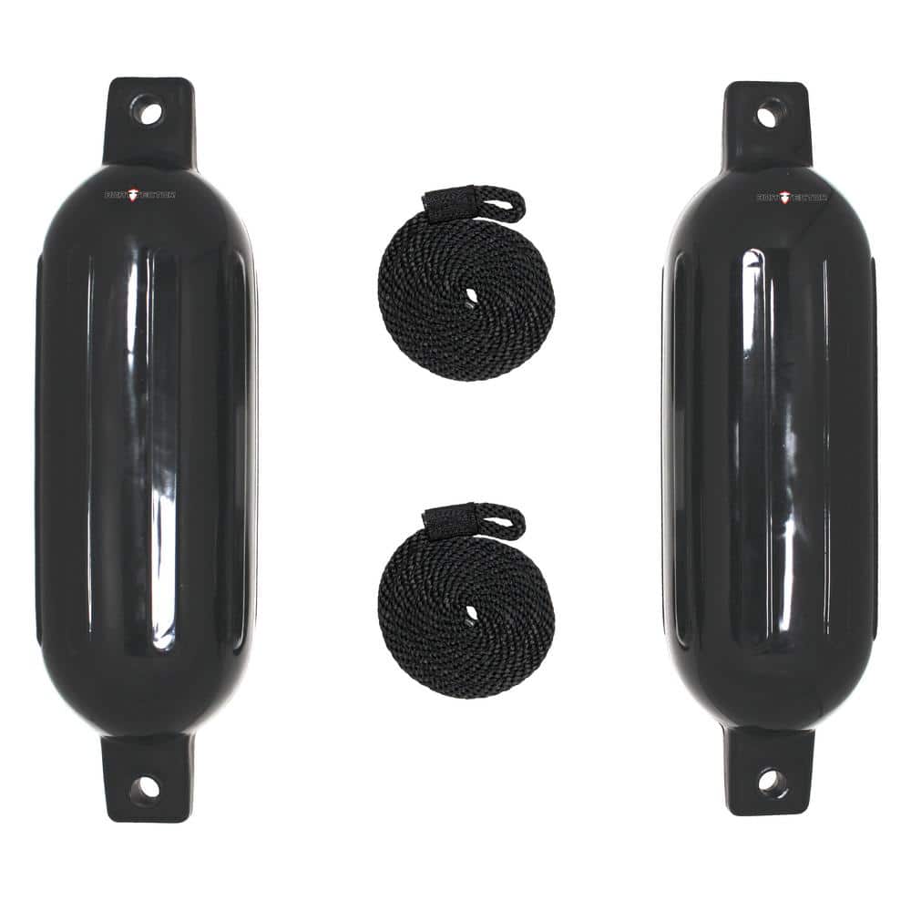 Extreme Max 3006.7204 BoatTector Inflatable Fender Value 2-Pack - 6.5  x 22   Black