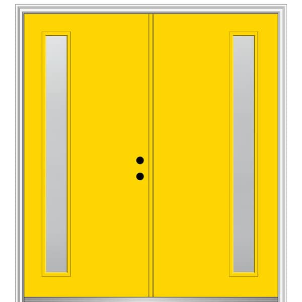 MMI Door 60 In. X 80 In. Viola Left-Hand Inswing 1-Lite Frosted Painted ...