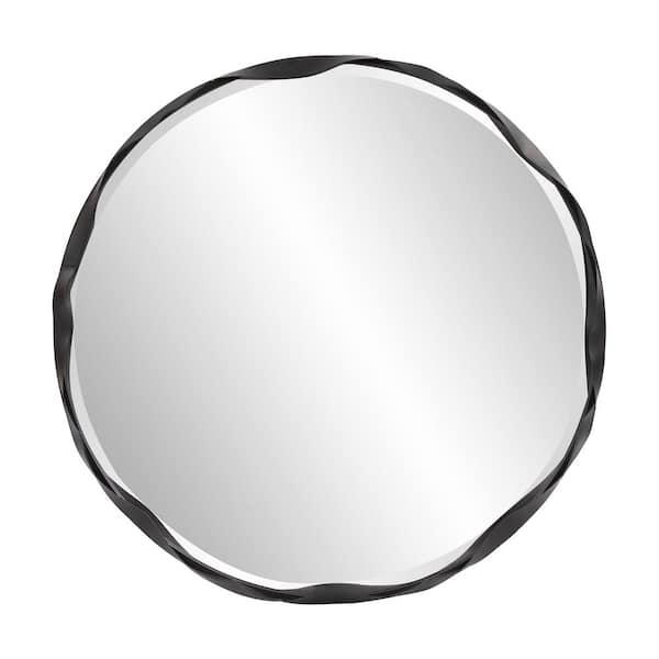 Marley Forrest Ripley 35.5 in. x 35.5 in. Industrial Round Framed Wall Mirror
