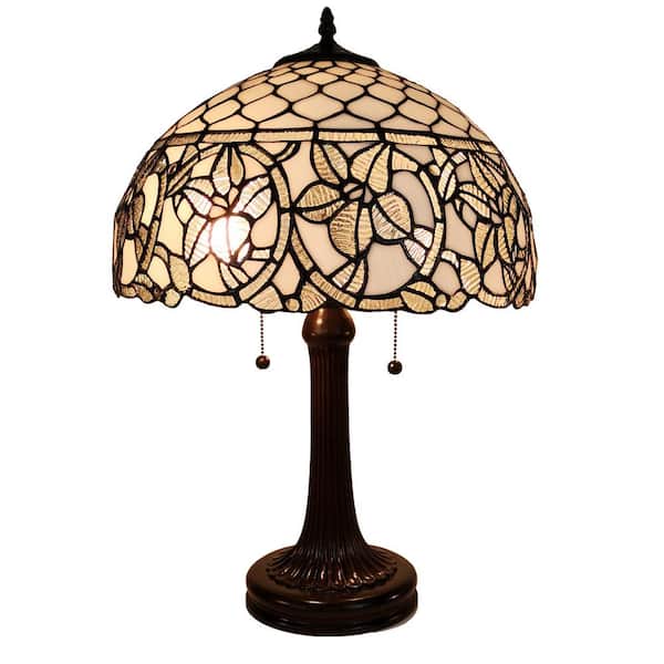 Amora Lighting 24 in. Tiffany Style Floral Table Lamp