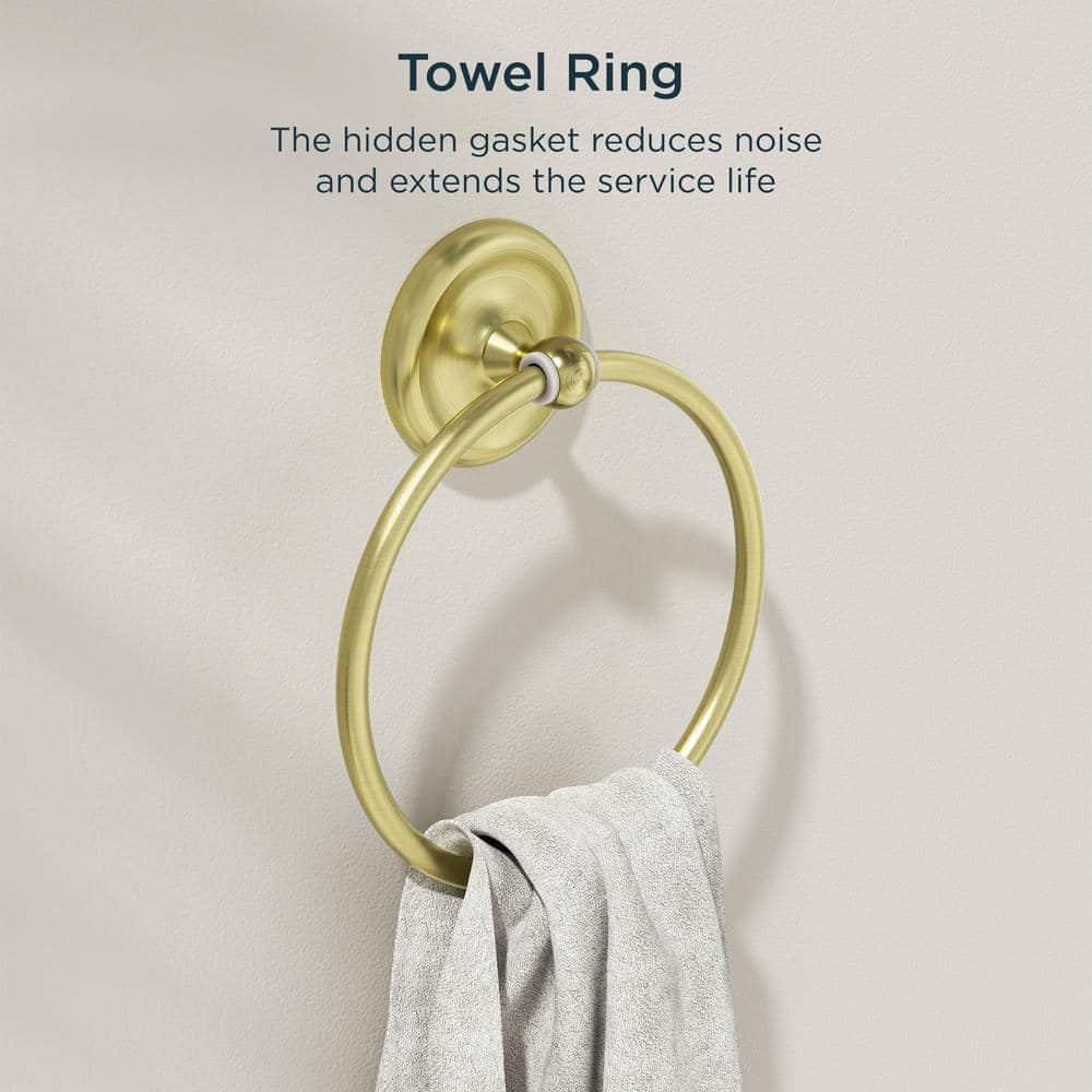 Brushed Gold 3-Piece Metal Bathroom Hardware Set