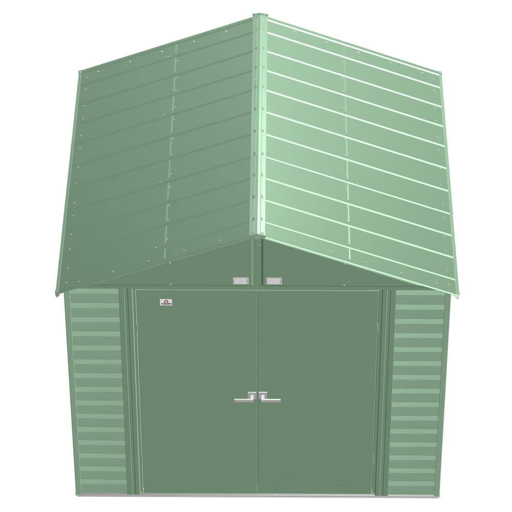 Sage Green 8' x 6' Galvanized Steel Storage Shed Kit