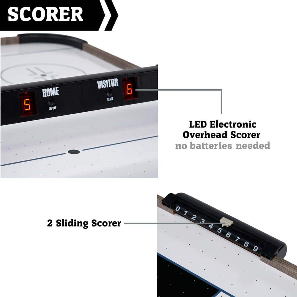 Charleston 48" Oakwood Air Powered Hockey Table with LED Scorer