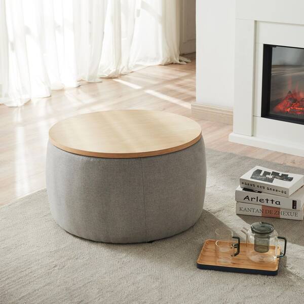 Solstice Aged Bronze Aluminum and Cushion Ottoman