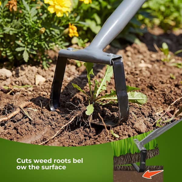 WaLensee 17 in. Mini Action Hoe, Garden Hoes with Metal Handle GT WaLensee 17 in. Mini Action Hoe, Garden Hoes with Metal Handle GT