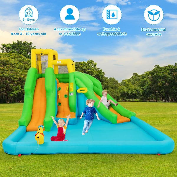 Costway Inflatable Bounce House Kids Bouncy Jumping Castle with Dual Slides  and 480-Watt Blower NP10370US - The Home Depot