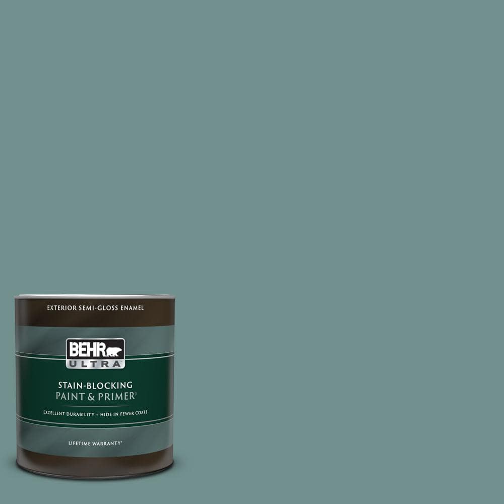 BEHR ULTRA 1 qt. #PPU12-03 Dragonfly Semi-Gloss Enamel Exterior Paint ...