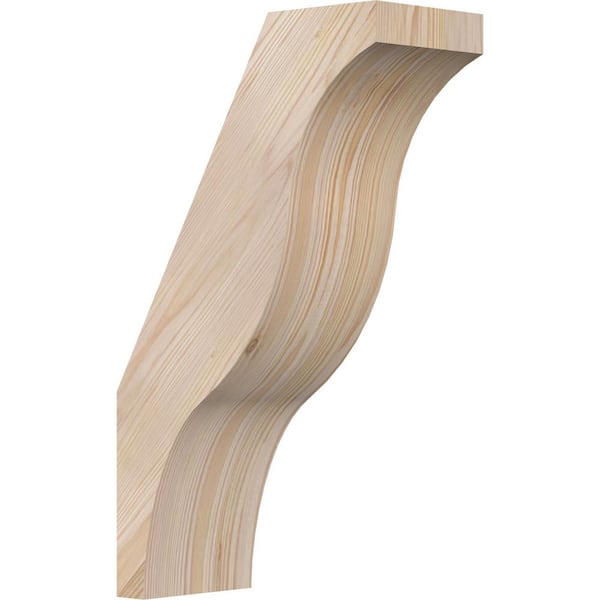 Ekena Millwork 5 1/2"W x 12"D x 20"H Funston Smooth Knee Brace, Douglas Fir