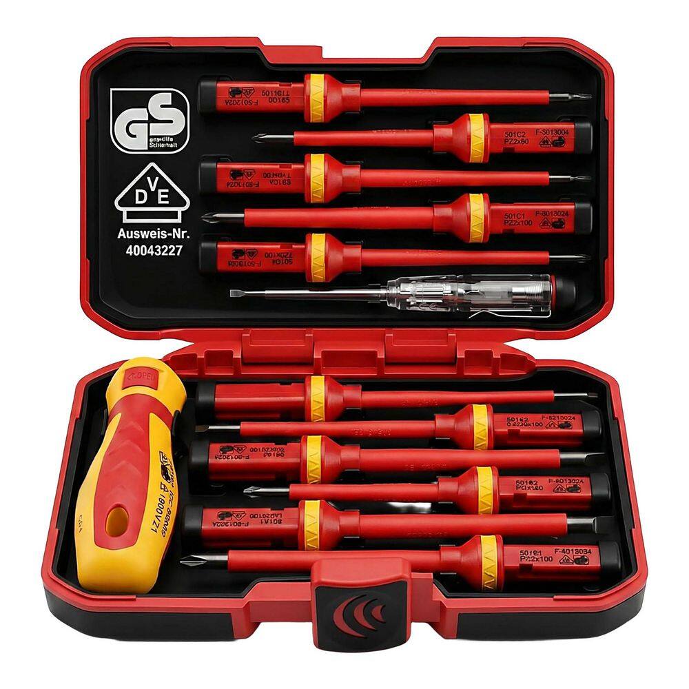 1000V Insulated Electrician Screwdriver Set 13 Piece Magnetic Phillips Slotted Pozi Torx Tips VDE GS Certified price history on PriceWatchPro