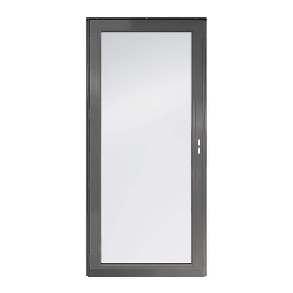 4000 Series 36 in. x 80 in. Charcoal Gray Right-Hand/Outswing Full View Interchangeable Aluminum Storm Door -  Andersen, 95435