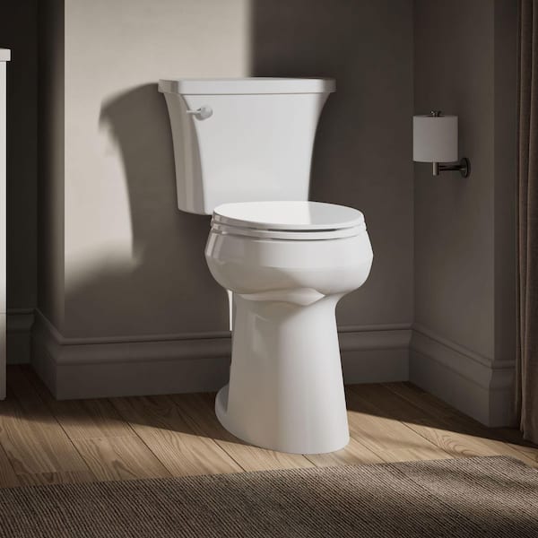 Highline Arc Extra Tall 12 in. Rough In 2-Piece 1.28 GFP Single Flush Elongated Toilet in White with Soft Close Seat