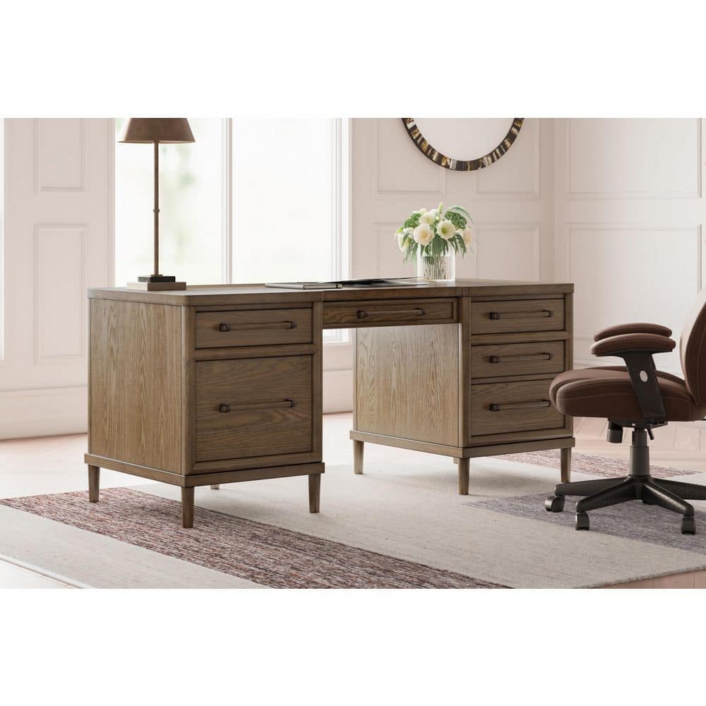 Signature DESIGN BY ASHLEY Roanhowe 68 in. Rectangular Brown Wood