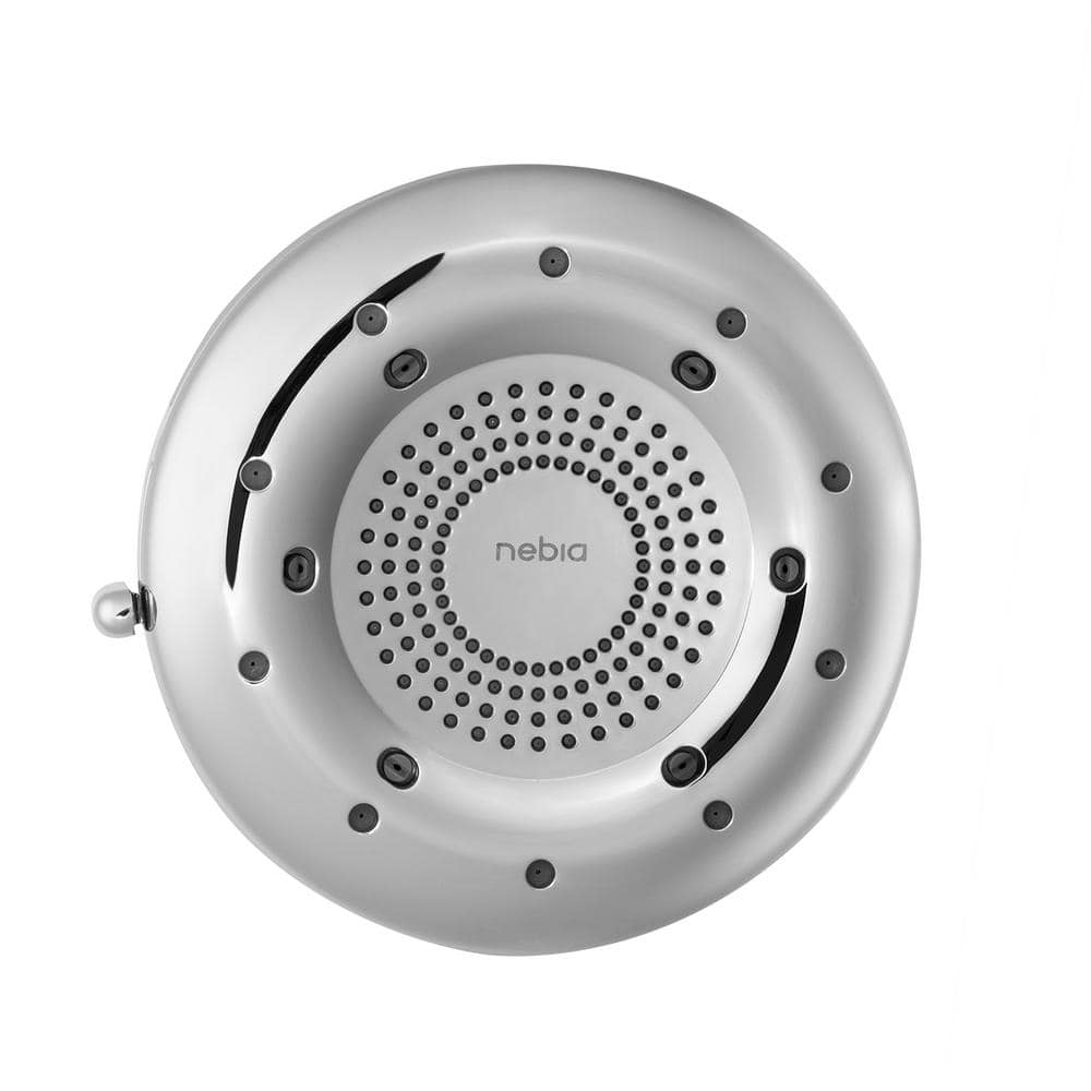 Nebia Corre 4-Spray Patterns with 1.5 GPM 6.5 in. Wall Mount Soft Fixed Sho