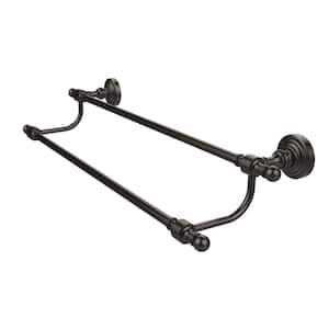 Retro Wave Collection 18 in. Double Towel Bar in Oil Rubbed Bronze