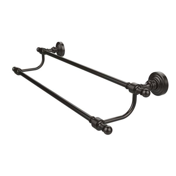 Allied Brass Retro Wave Collection 36 in. Double Towel Bar in Oil Rubbed Bronze