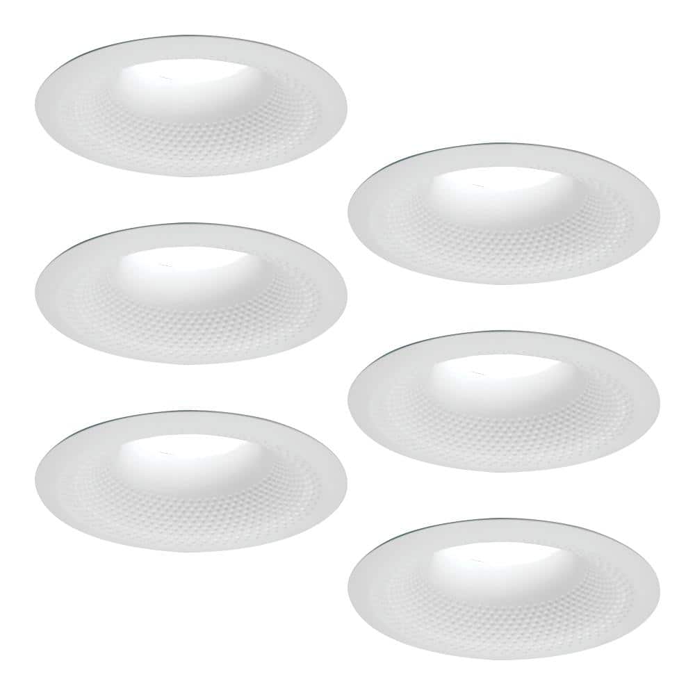 HALO E26 6 in. White Recessed Lighting Perftex Baffle with Self Flanged