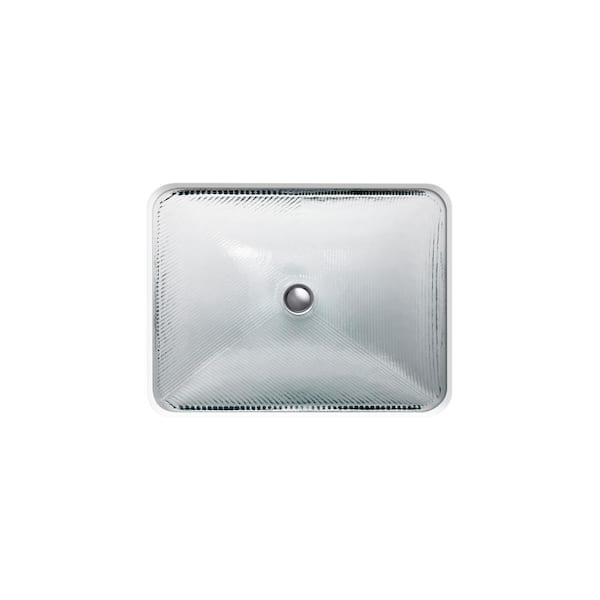 Yepsen Glass Undermount Bathroom Sink in Ice
