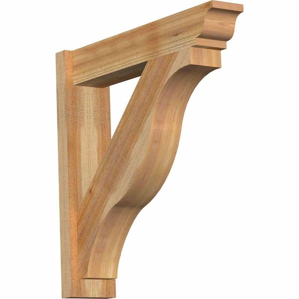 Ekena Millwork 6 in. x 28 in. x 28 in. Western Red Cedar Fuston Traditional Rough Sawn Outlooker