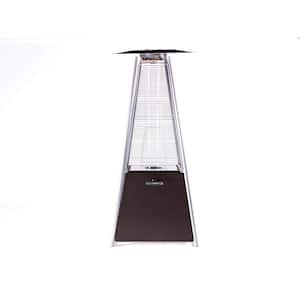 88 in. H 40,000 BTU Outdoor Stainless Steel Standing Gas Propane Patio Heater