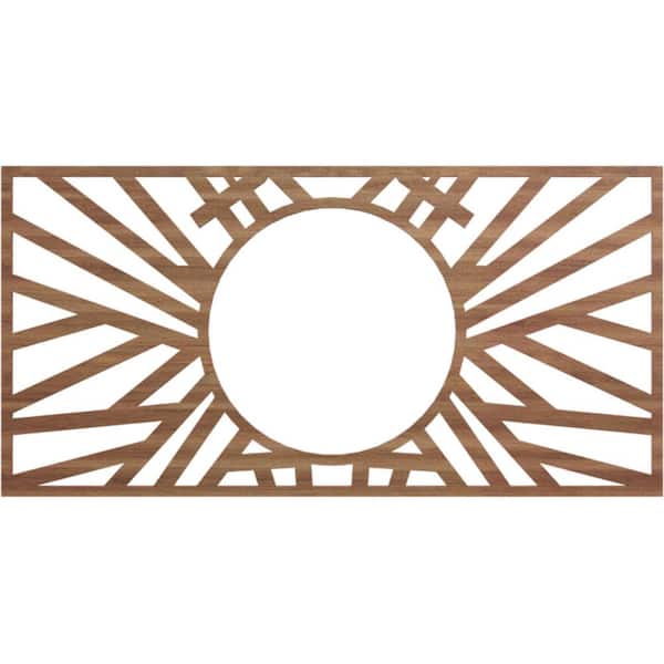 Ekena Millwork 0.25 in. x 26 in. x 13 in. Wood (Walnut) Medallion Moulding