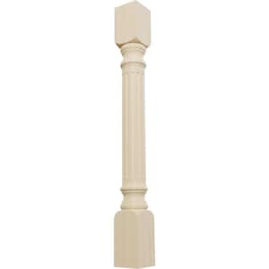 3-3/4 in. x 3-3/4 in. x 35-1/2 in. Unfinished Rubberwood Richmond Fluted Cabinet Column