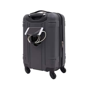 20 In. Expandable Gray Rolling Hardside Carry-On W/360° 4-Wheel Spinner System