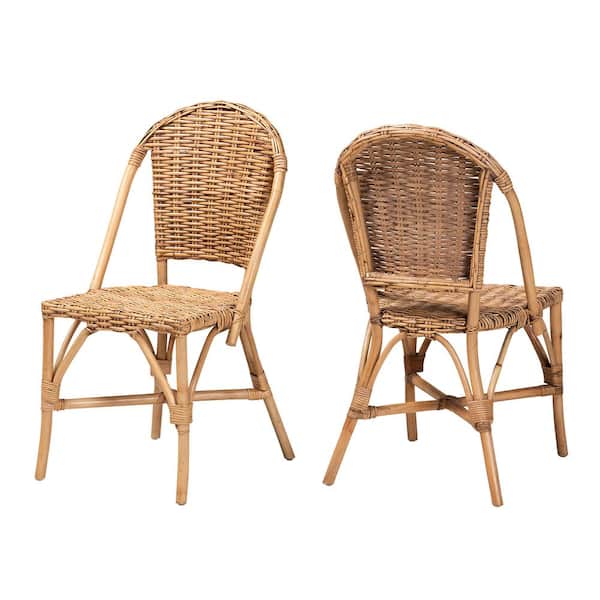 bali & pari Neola Natural Rattan Dining Chair (Set of 2)