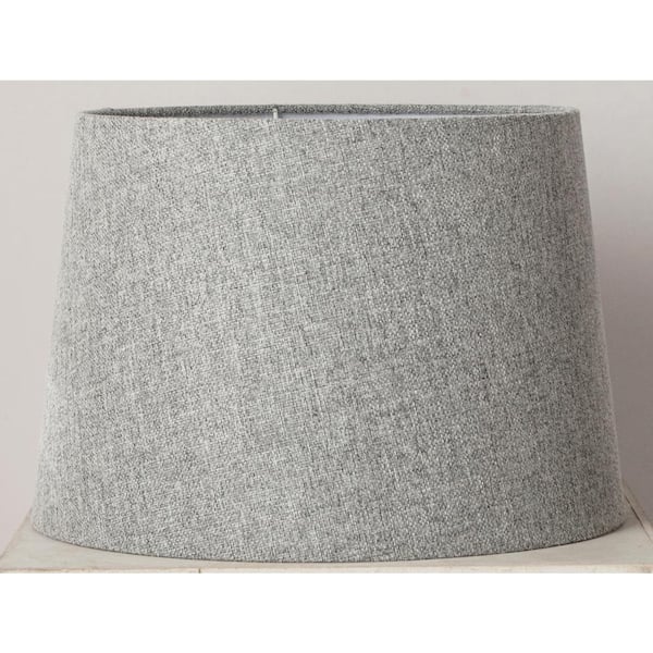 Adesso Mix & Match 11 in. x 13 in. x 9 in. Light Grey Hardback Drum Shade