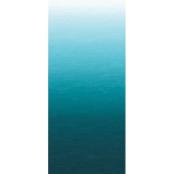 REMIX WALLS Carribean Sea Teal Blue Ombre Contemporary Wall Mural Sample