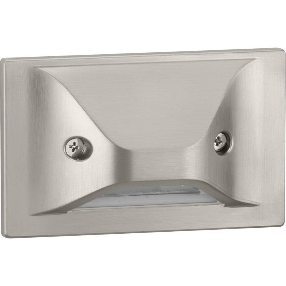 Brushed Nickel Dimmable LED Step Light with Gasketed Lens