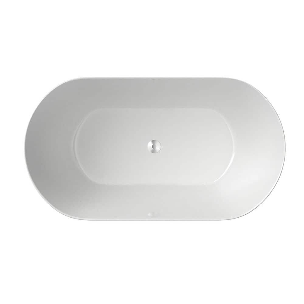51 in. x 27.6 in. Acrylic Freestanding Soaking Bathtub with Center Drain in White/Chrome, cUPC Certified price history on PriceWatchPro