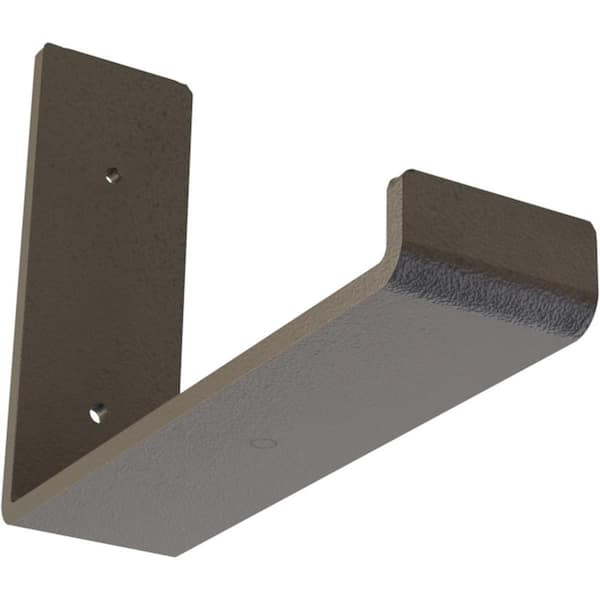Ekena Millwork 2 in. x 6 in. x 8 in. Hammered Dark Bronze Steel Hanging Shelf Bracket