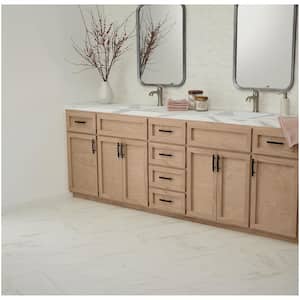 Selwyn 12 in. x 12 in. Bianco Calacatta Glazed Porcelain Floor and Wall Tile Sample